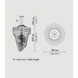 ARIA XL czarna lampa wisząca SLAMP